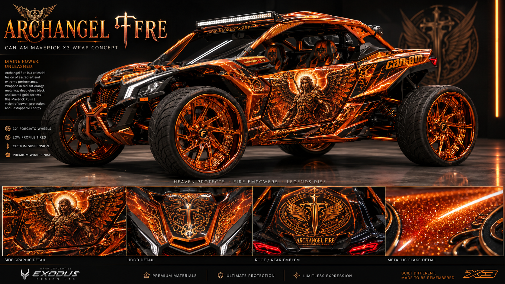 DUBS Archangel Fire — CFMOTO ZFORCE Z10 Full Wrap Kit KGFX graphics kit