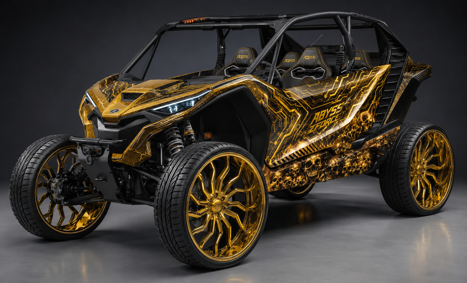 DUBS Abyss Gold — CFMOTO ZFORCE Z10 Full Wrap Kit KGFX graphics kit