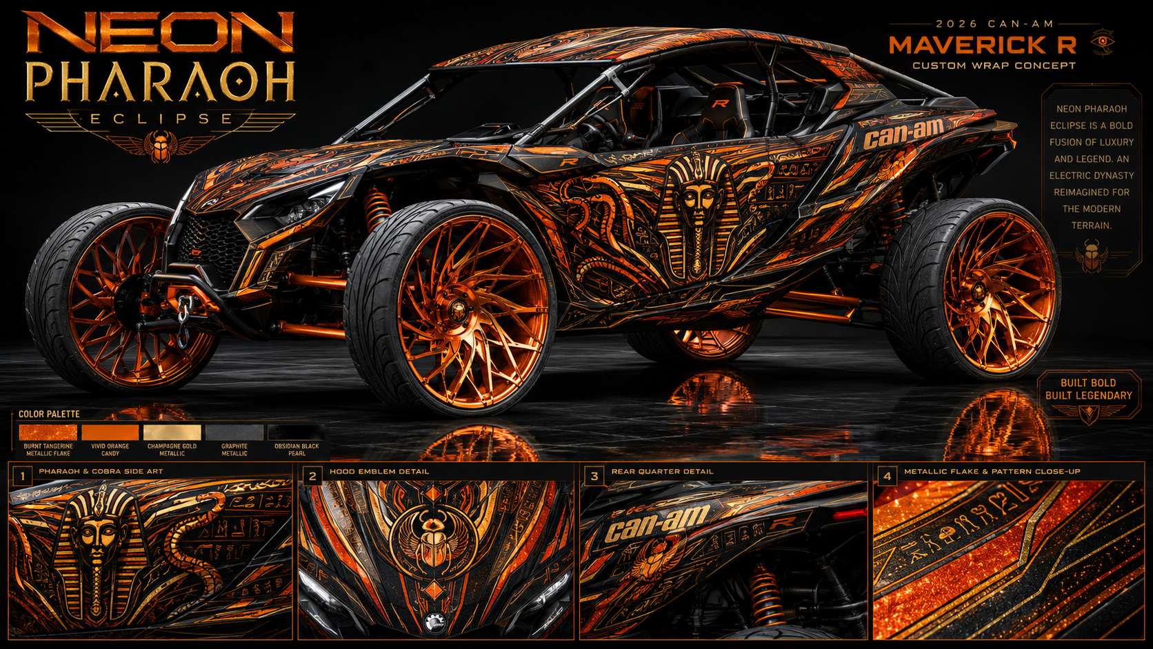 DUBS Neon Pharaoh — Can-Am Maverick X3 / Maverick R Full Wrap Kit KGFX graphics kit
