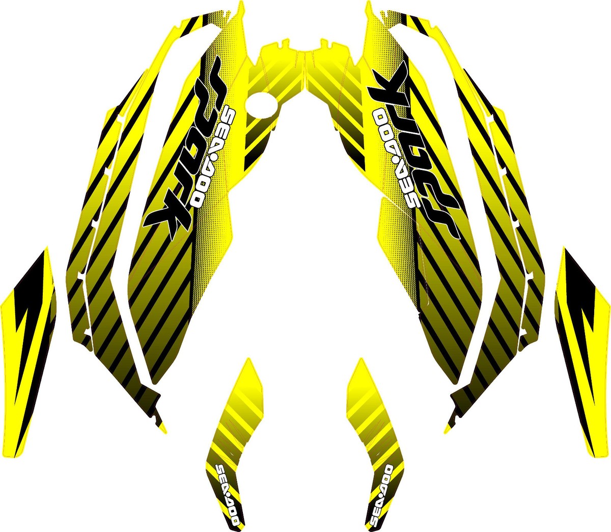 3up graphics kit on a Sea-Doo Spark TRIXX