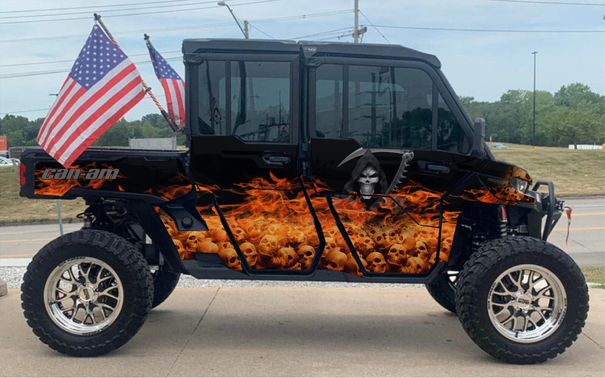 Inferno graphics kit on a Can-Am Defender