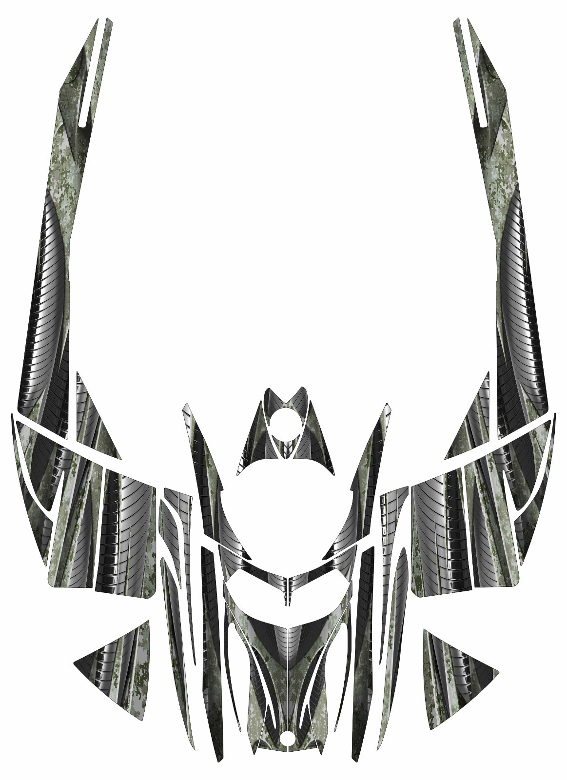 Camo graphics kit on a Ski-Doo REV