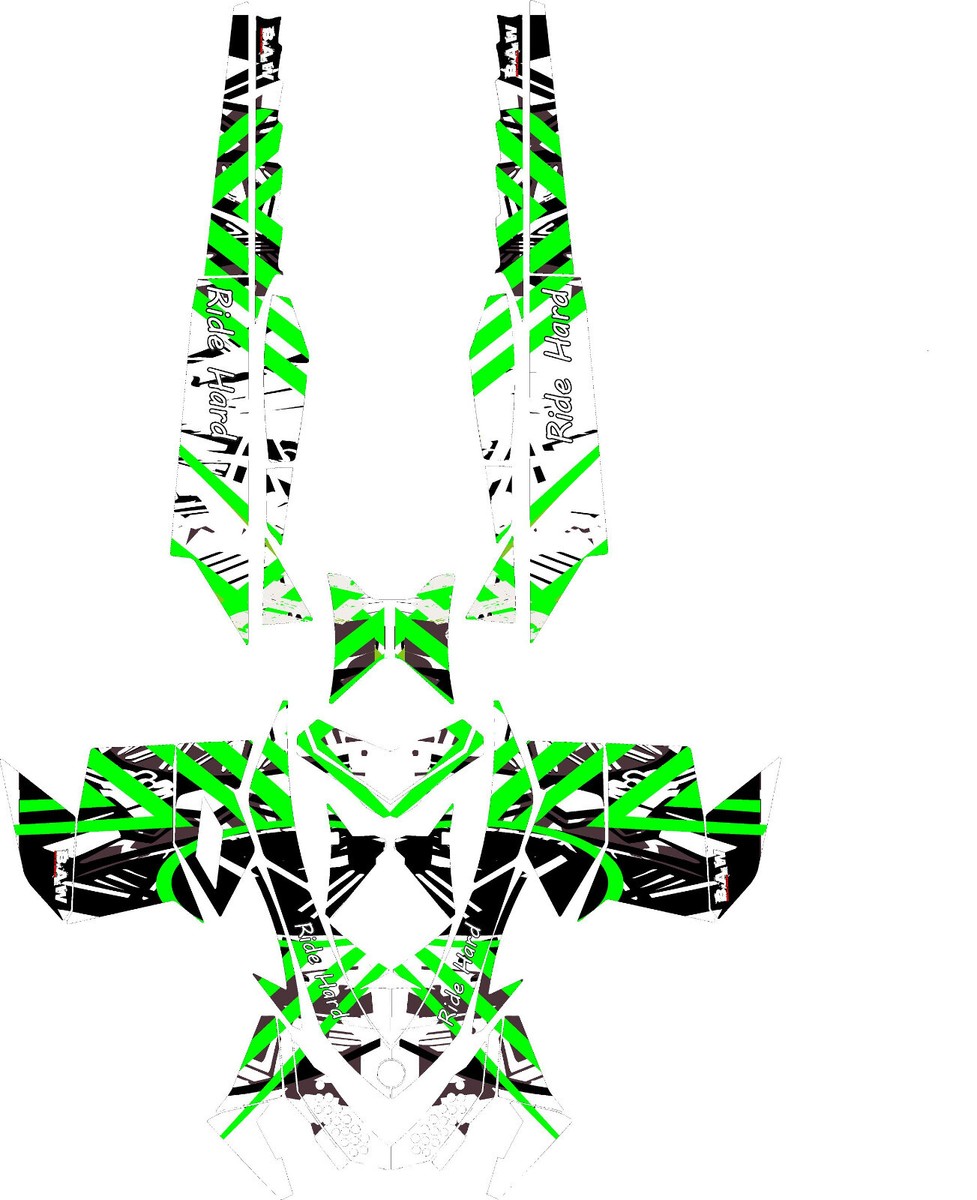 Custom graphics kit on a Ski-Doo REV XP