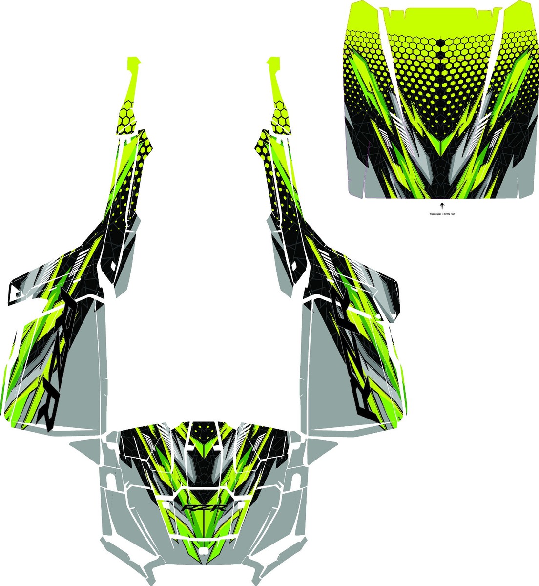 24+ UTV CUSTOM graphics kit on a Polaris RZR XP 1000