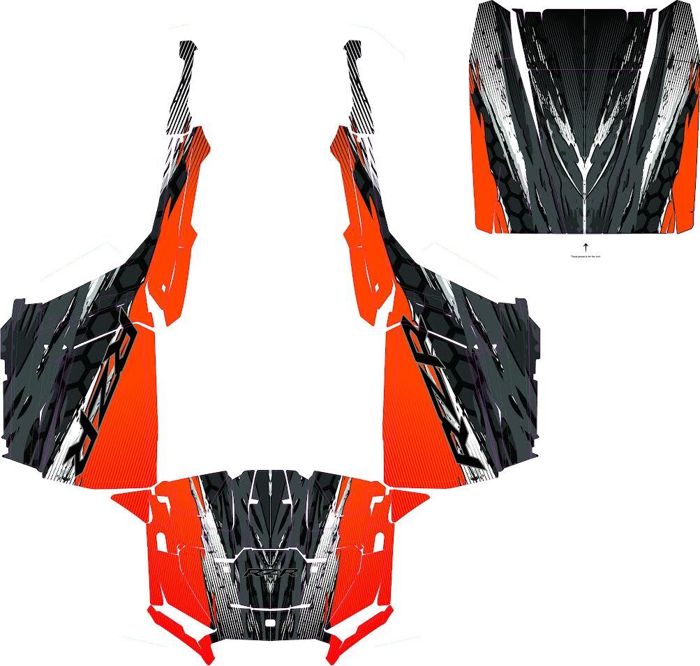 24+ UTV CUSTOM graphics kit on a Polaris RZR XP 1000