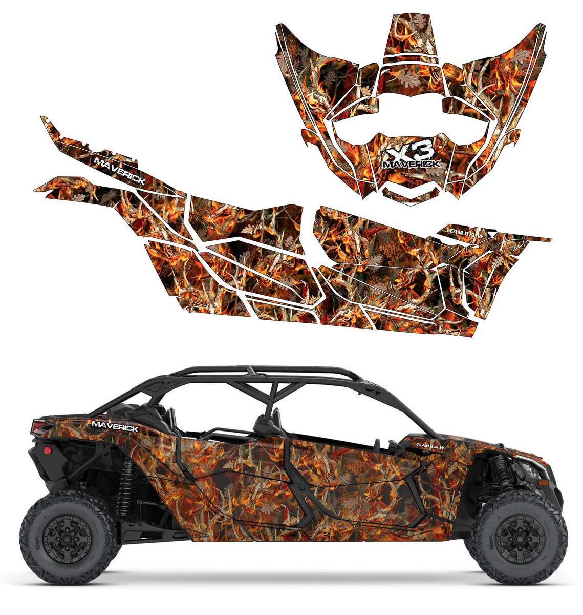 MAC 4 Camo graphics kit on a Can-Am Maverick X3