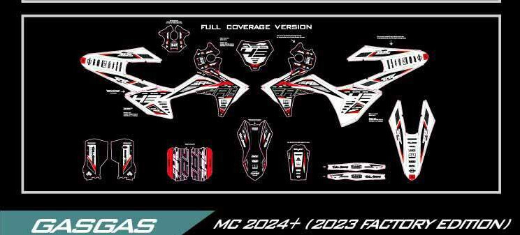BRISBANE graphics kit on a GasGas MC / EC / ES / SM
