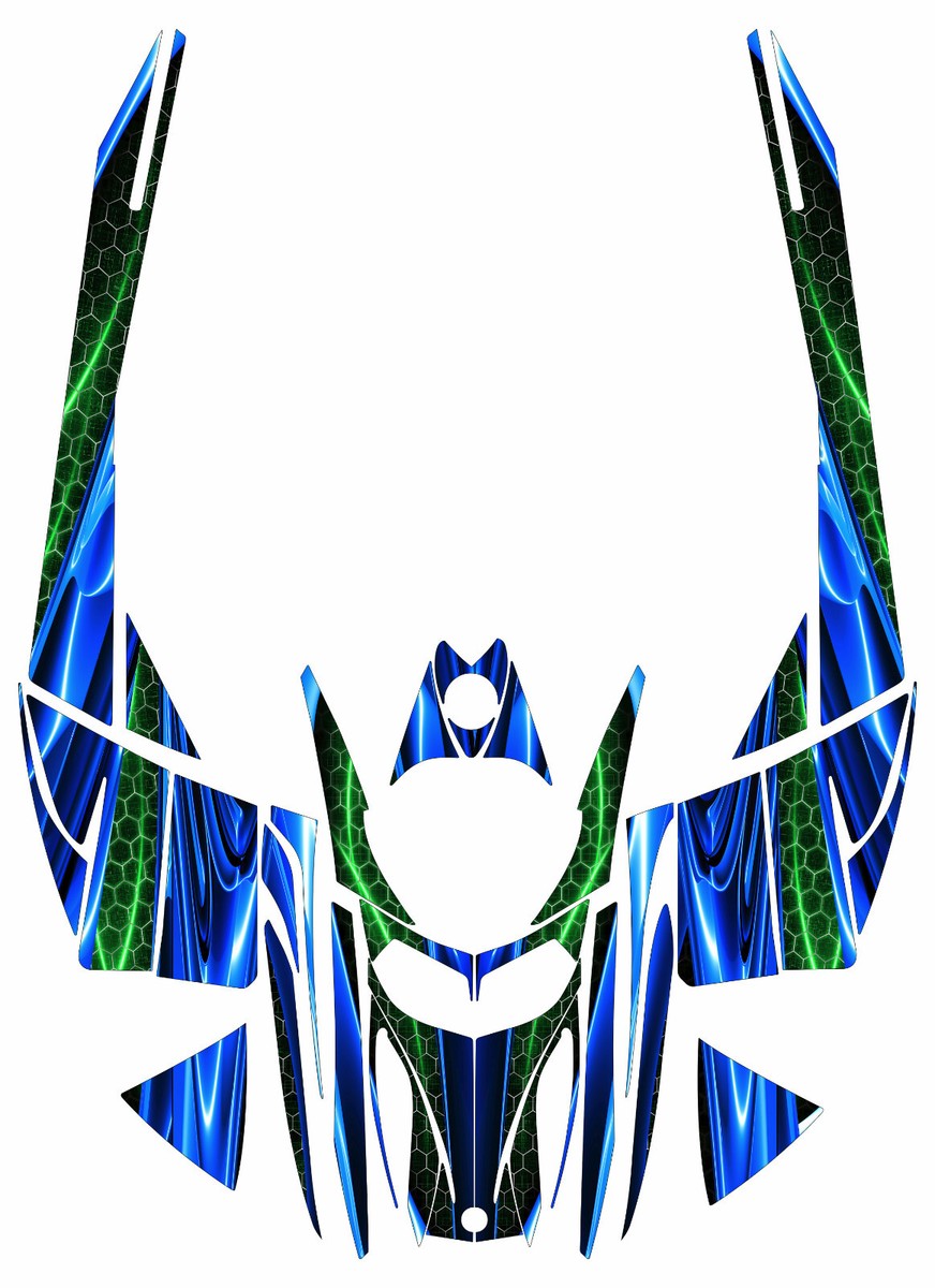Caged graphics kit on a Ski-Doo REV
