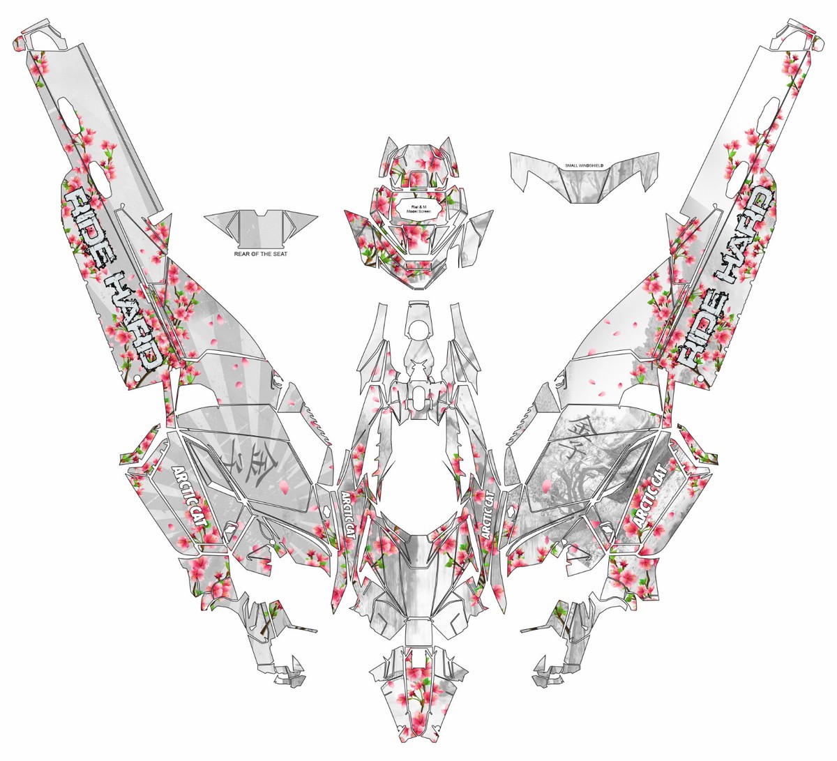 Cherry graphics kit on a Arctic Cat Catalyst