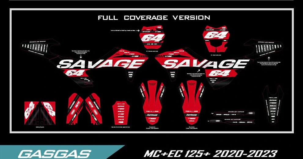 GAS PERTH graphics kit on a GasGas MC / EC / ES / SM