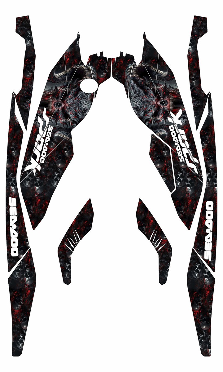 3up Undead graphics kit on a Sea-Doo Spark TRIXX