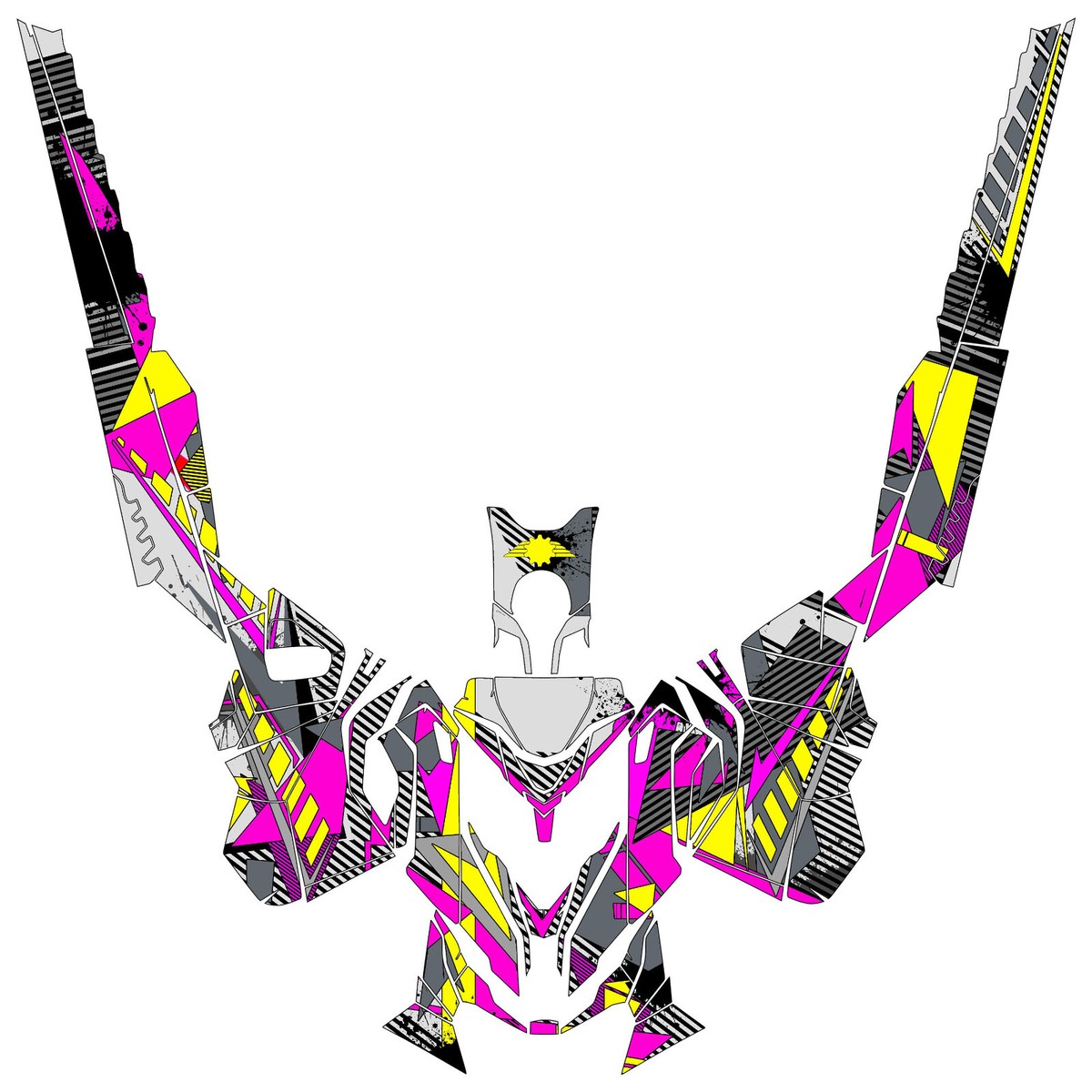 XS Mugs graphics kit on a Ski-Doo MXZ