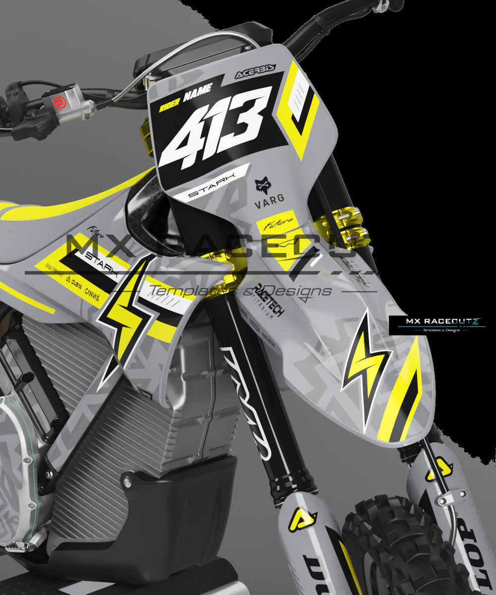 Charger graphics kit on a Stark Future Stark Future