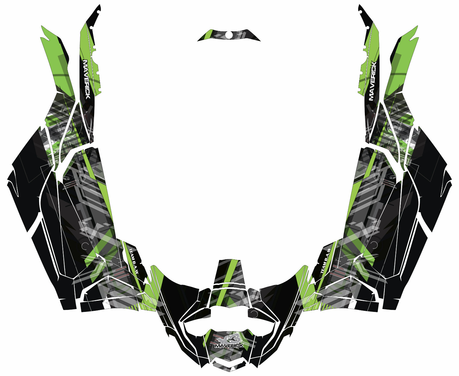007-004 graphics kit on a Can-Am Maverick X3