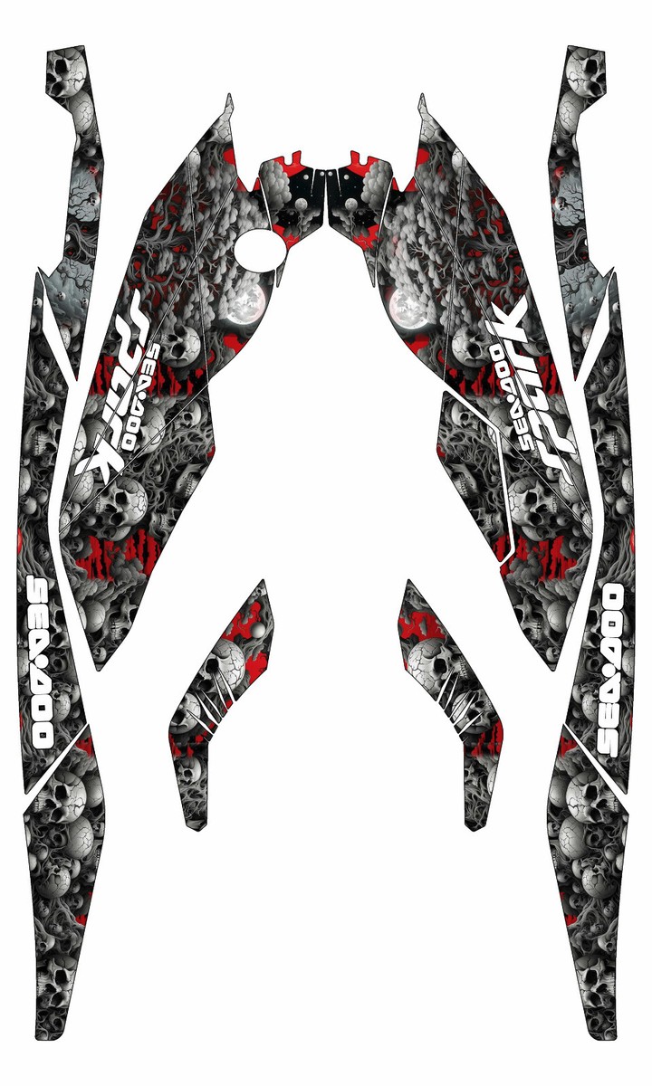 3up Wicked graphics kit on a Sea-Doo Spark TRIXX