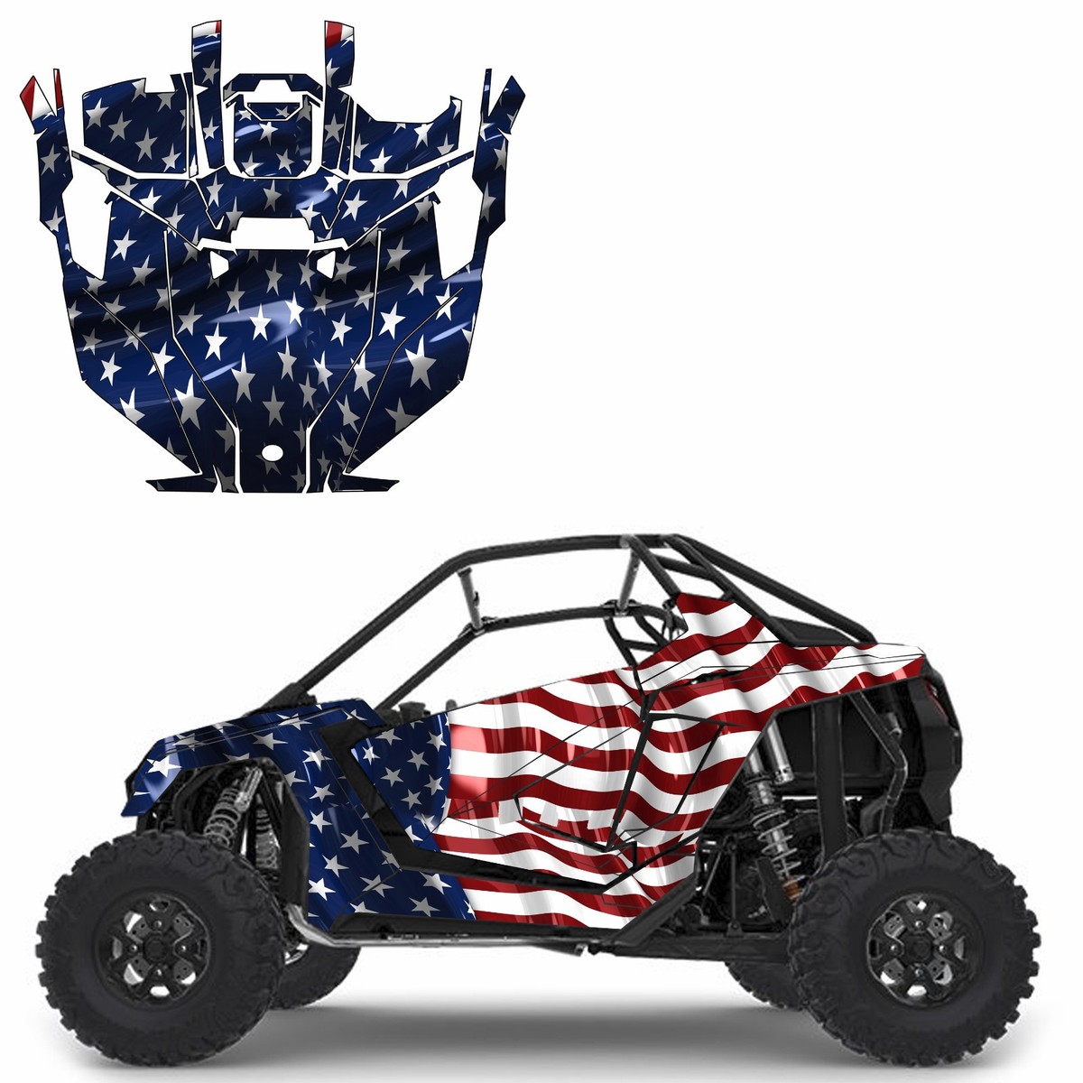 XP Pro A-Flag graphics kit on a Polaris RZR
