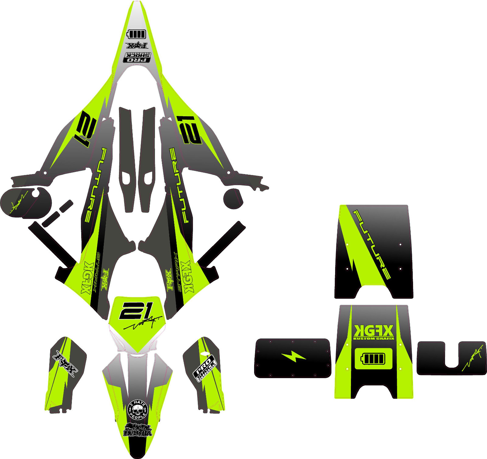 Charger graphics kit on a Stark Future Stark Future