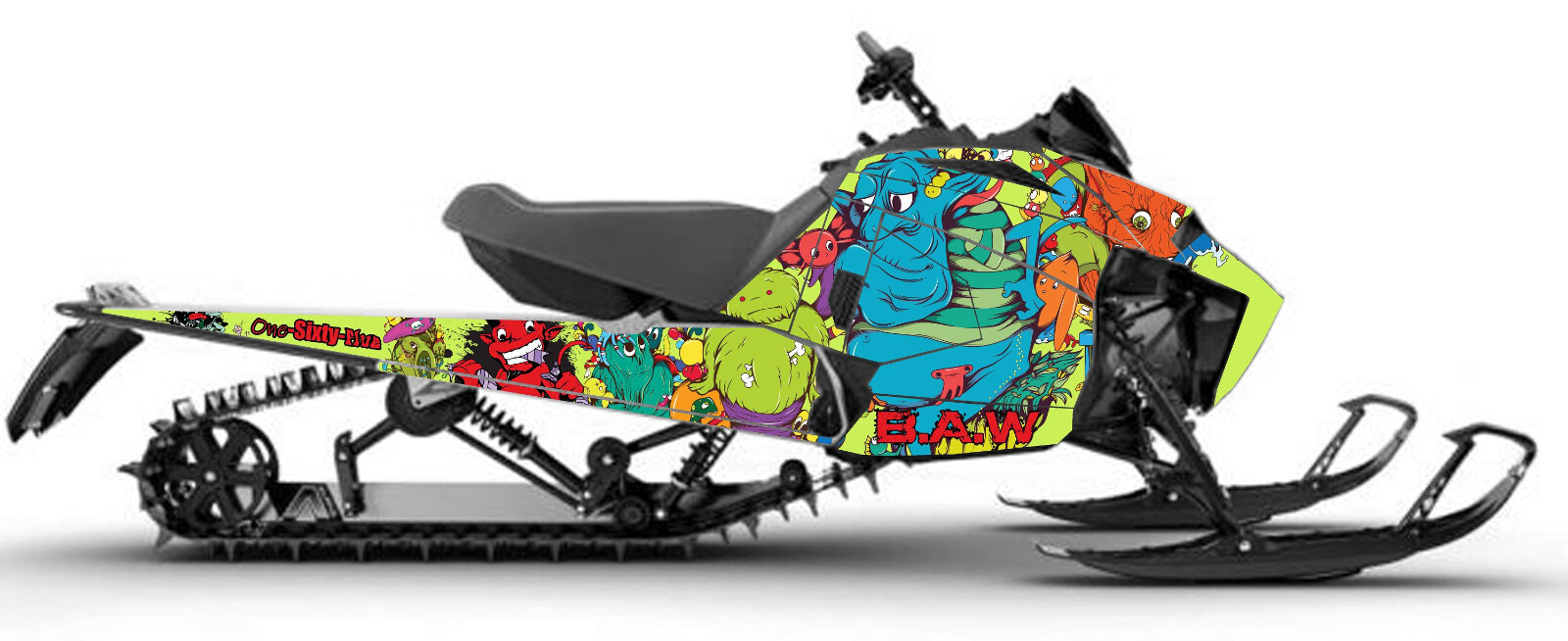 PLU graphics kit on a Arctic Cat Blast