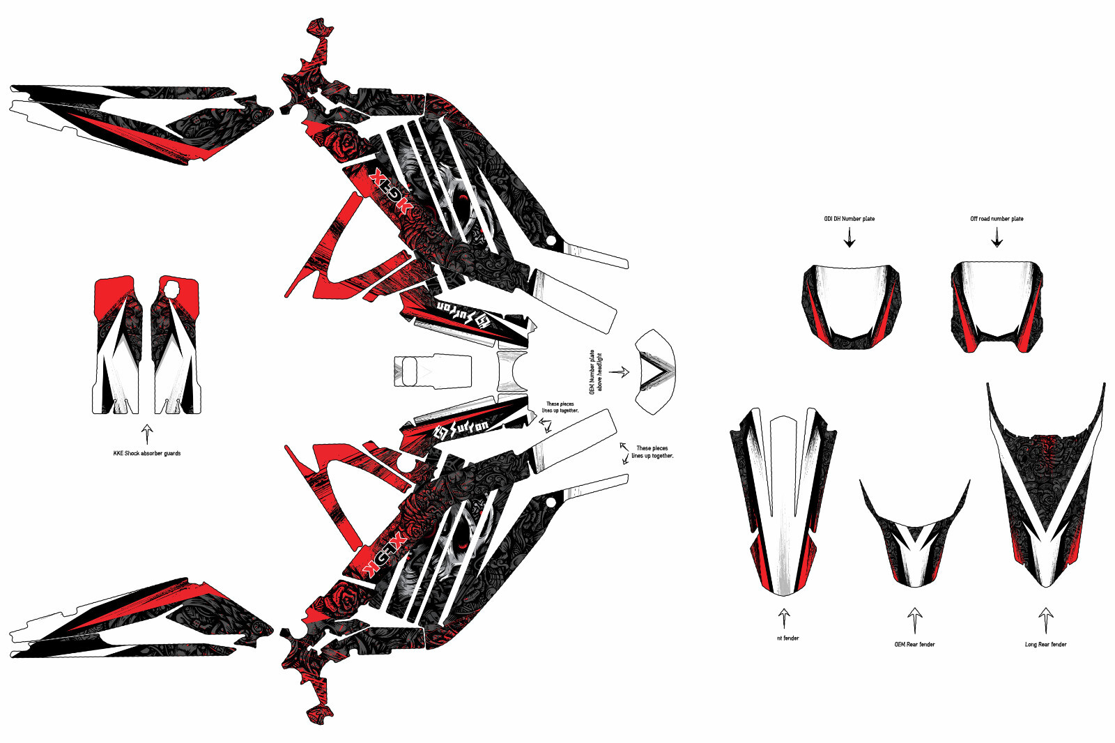 Skull SUR RON SEGWAY graphics kit on a Surron