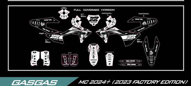 Custom graphics kit on a GasGas MC / EC / ES / SM