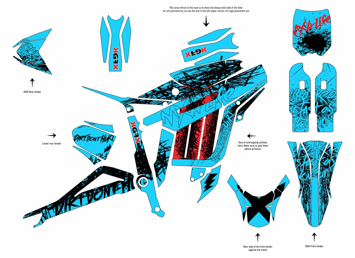 Custom graphics kit on a Talaria Sting R