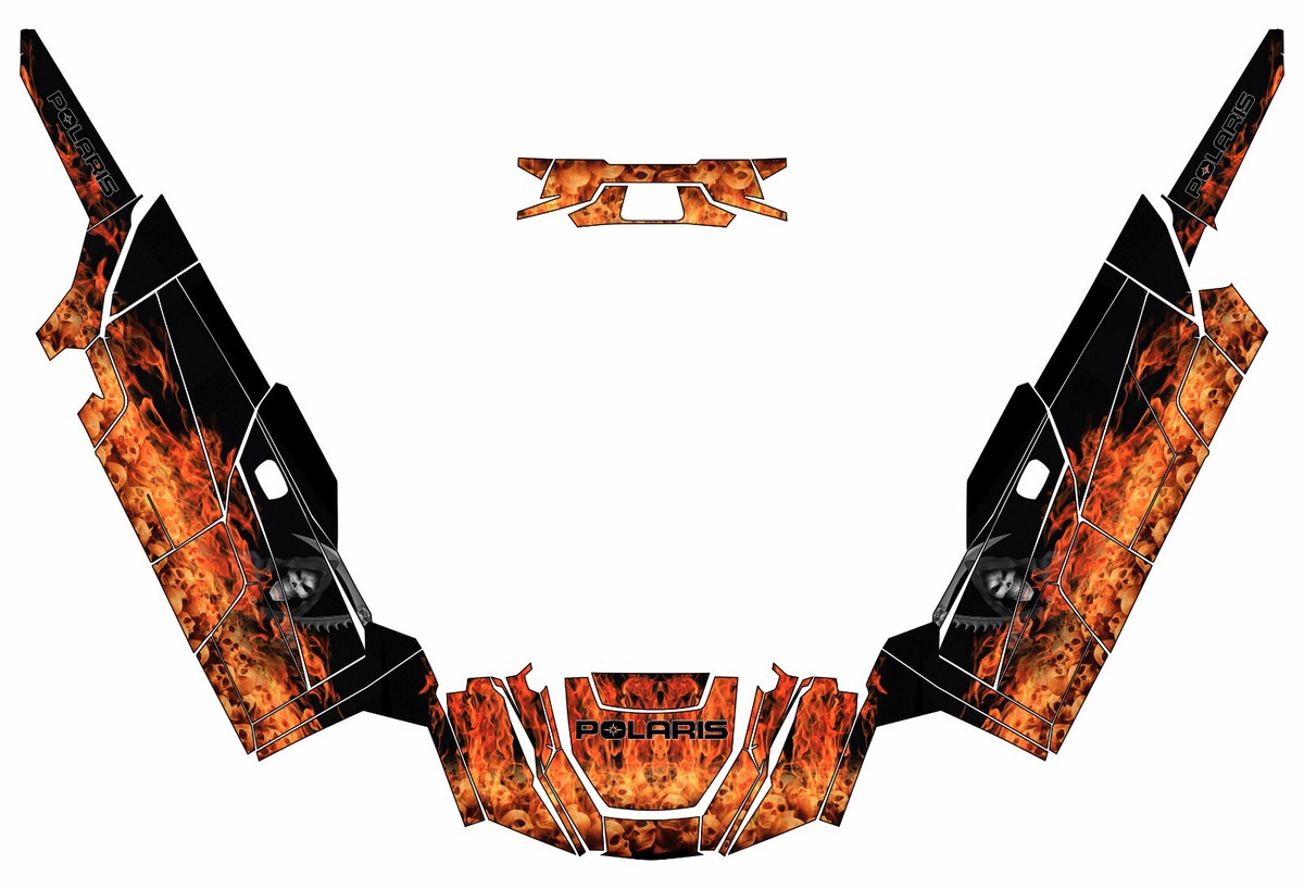 Skull Inferno Grim graphics kit on a Polaris General