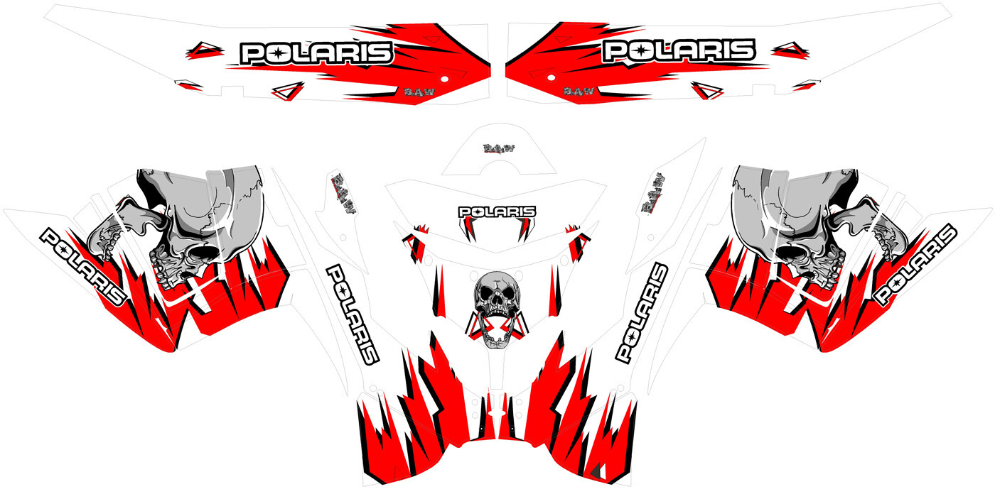 Grapfix IQ Dragon graphics kit on a Polaris RMK