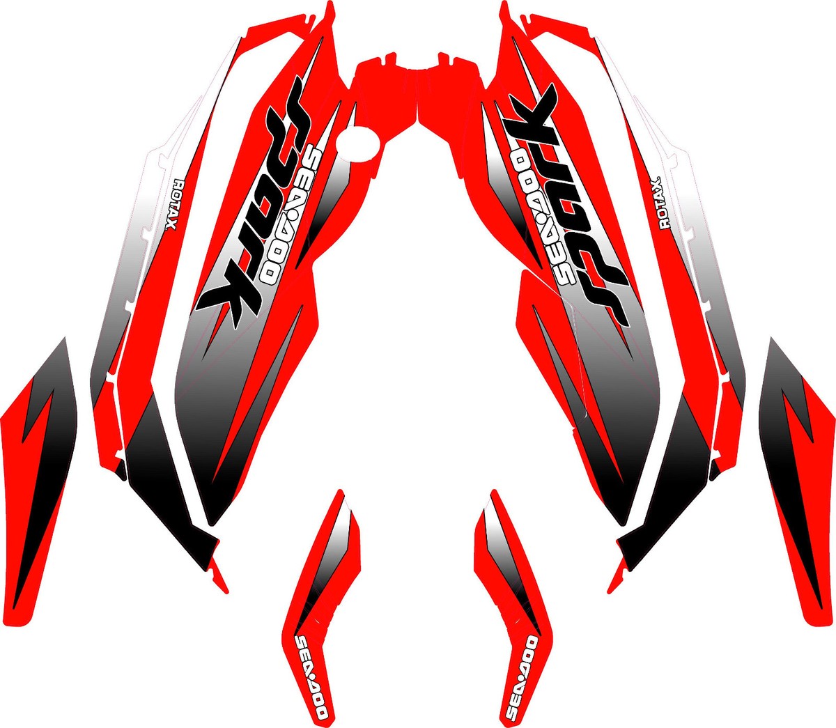 3up graphics kit on a Sea-Doo Spark TRIXX