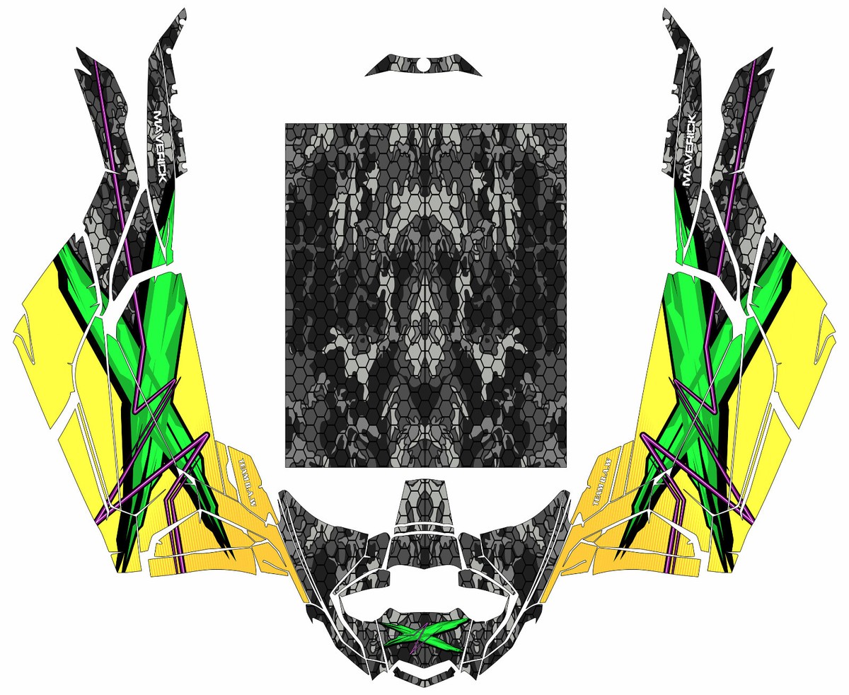Camo X graphics kit on a Can-Am Maverick X3