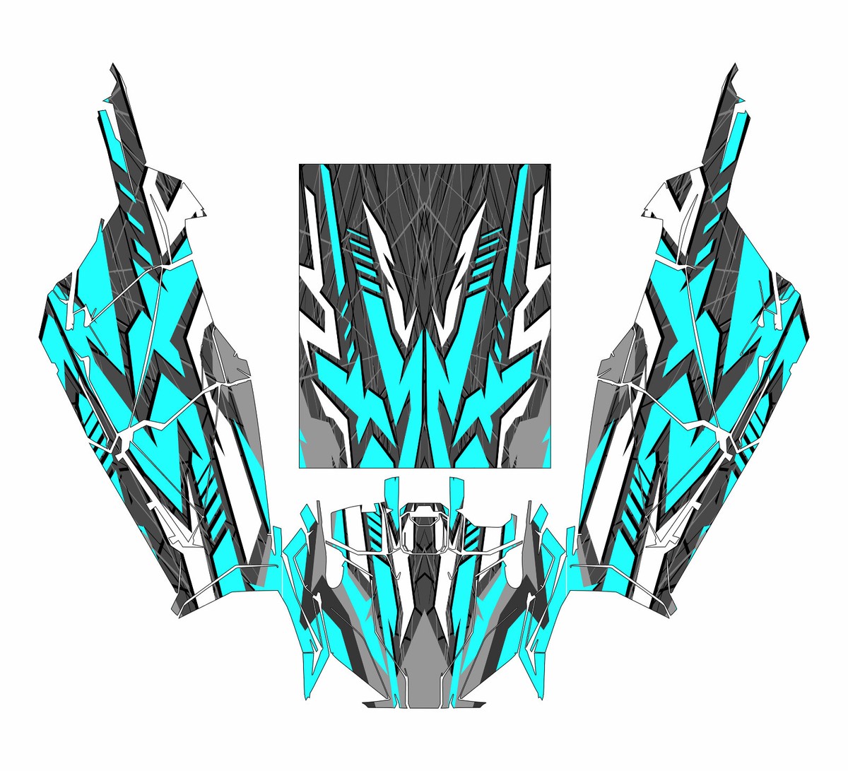 Grapfix graphics kit on a Polaris RZR Turbo R