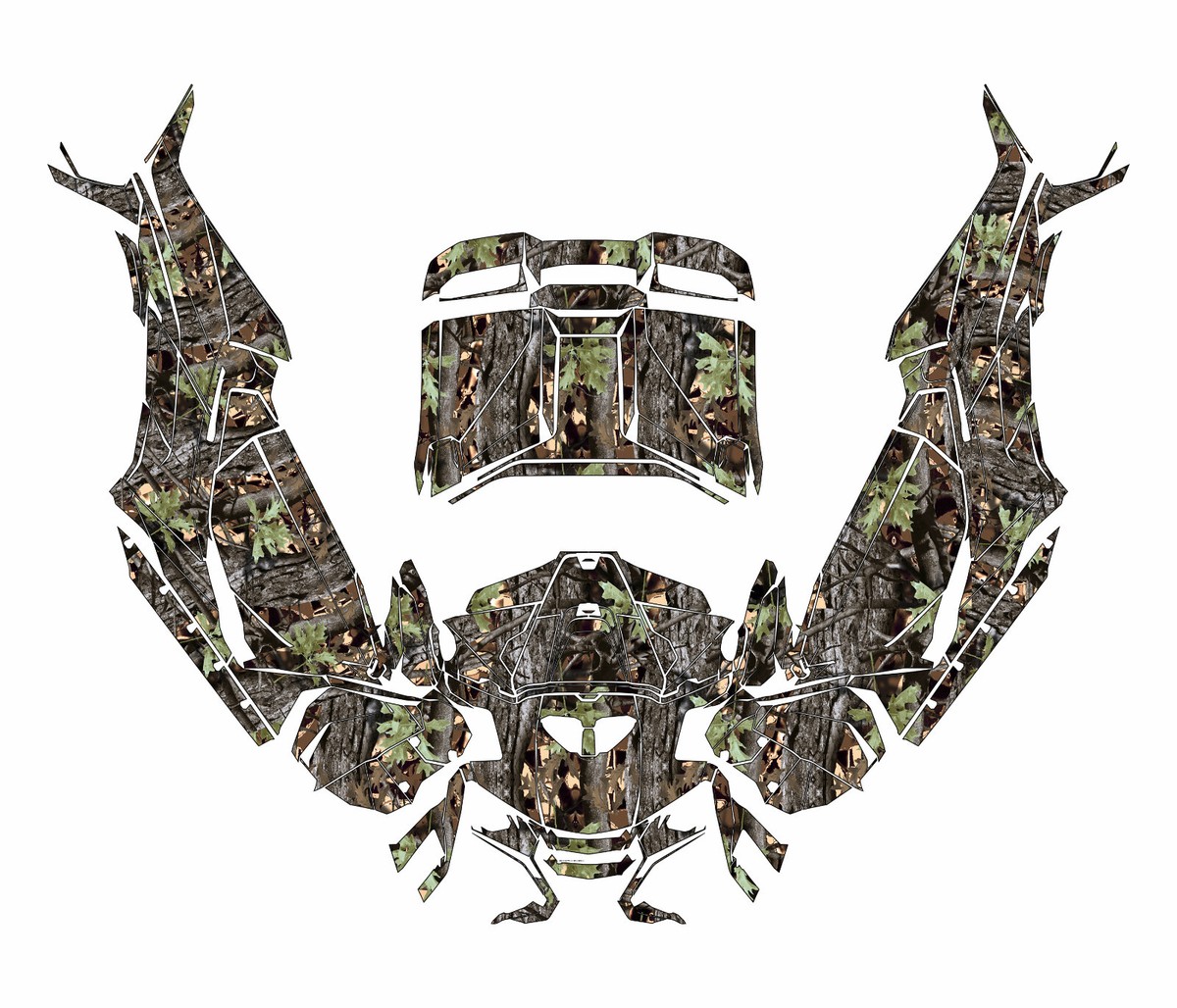 Grapfix 4x4 Camo graphics kit on a Can-Am Maverick R