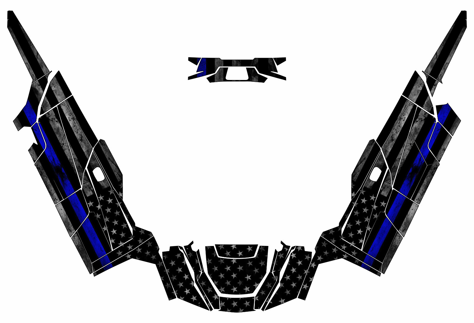 Flag Blue Line graphics kit on a Polaris General
