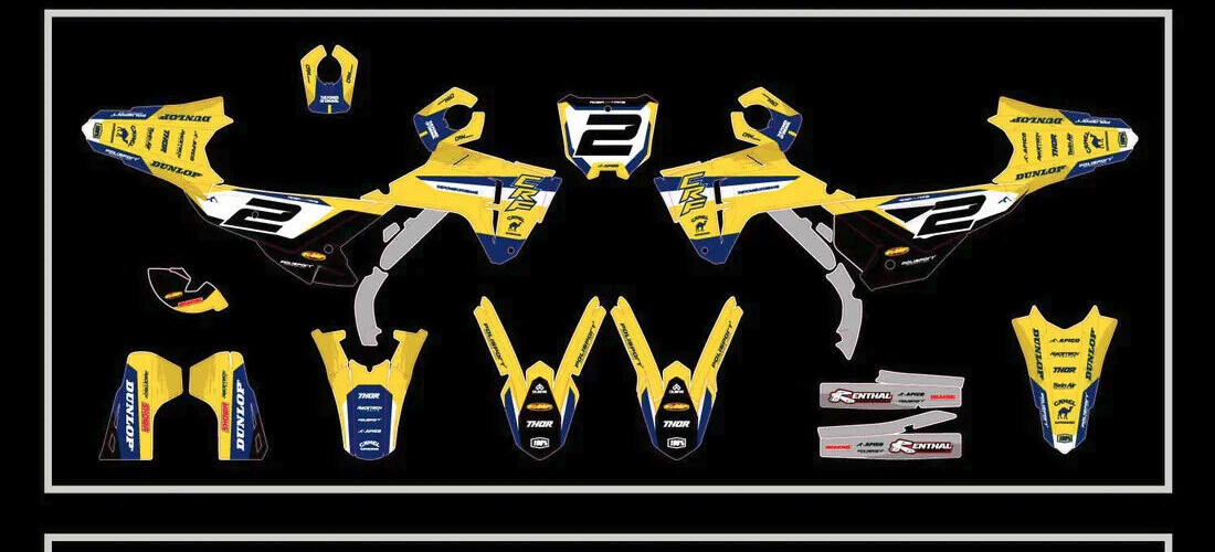 Custom graphics kit on a Honda CRF 250 / 450