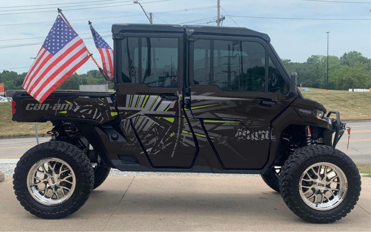 3 graphics kit on a Can-Am Defender
