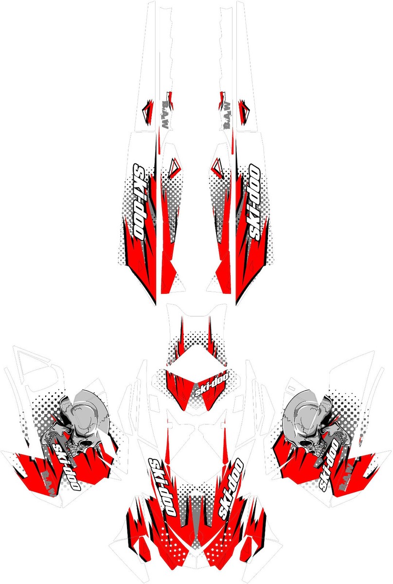 Custom graphics kit on a Ski-Doo REV XP