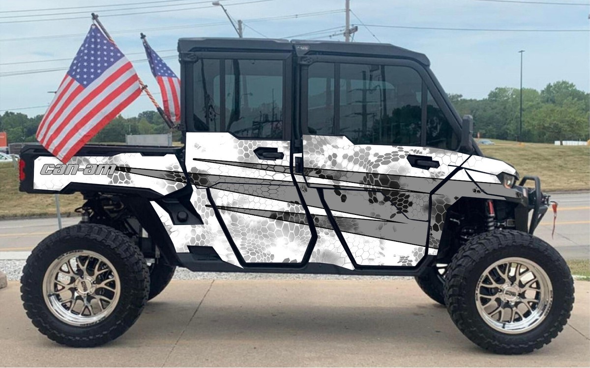Black Camo - Camo graphics kit on a Can-Am Defender