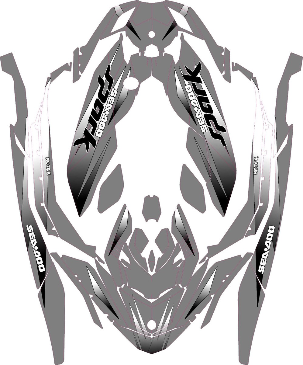 3up graphics kit on a Sea-Doo Spark TRIXX