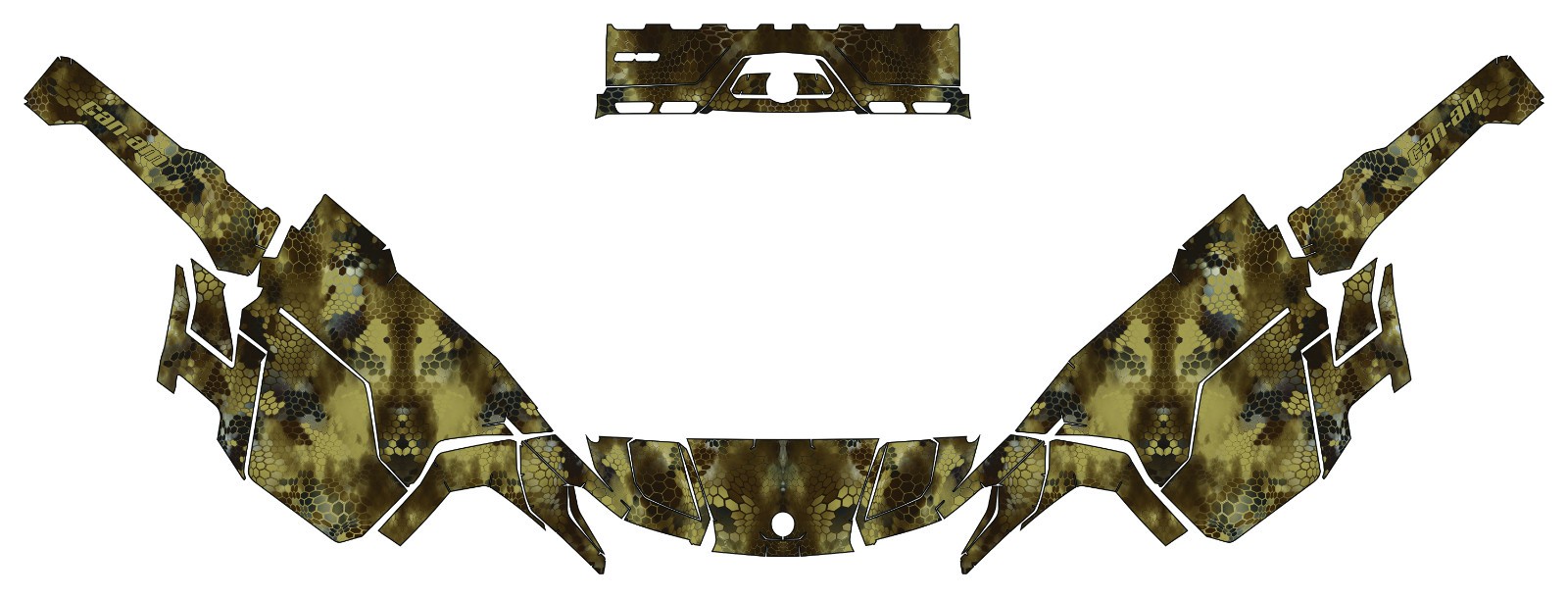 Camo D graphics kit on a Can-Am Defender