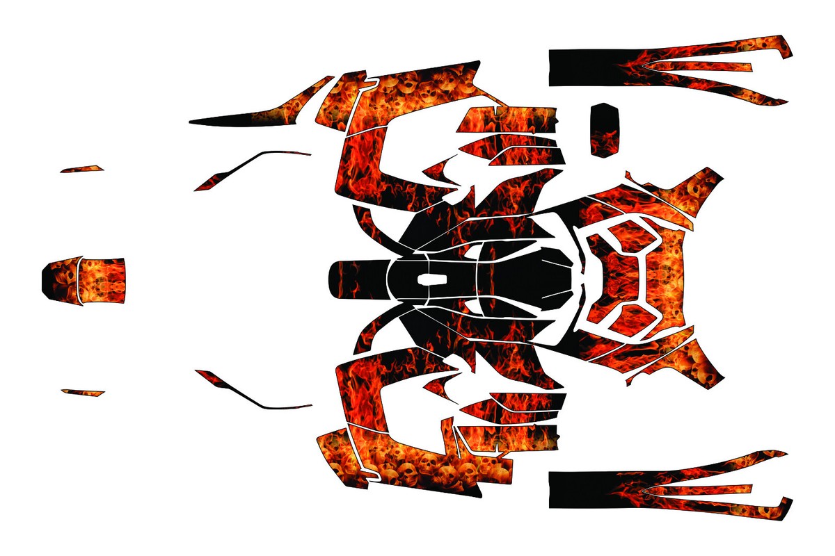 Skull Flames graphics kit on a Can-Am Ryker