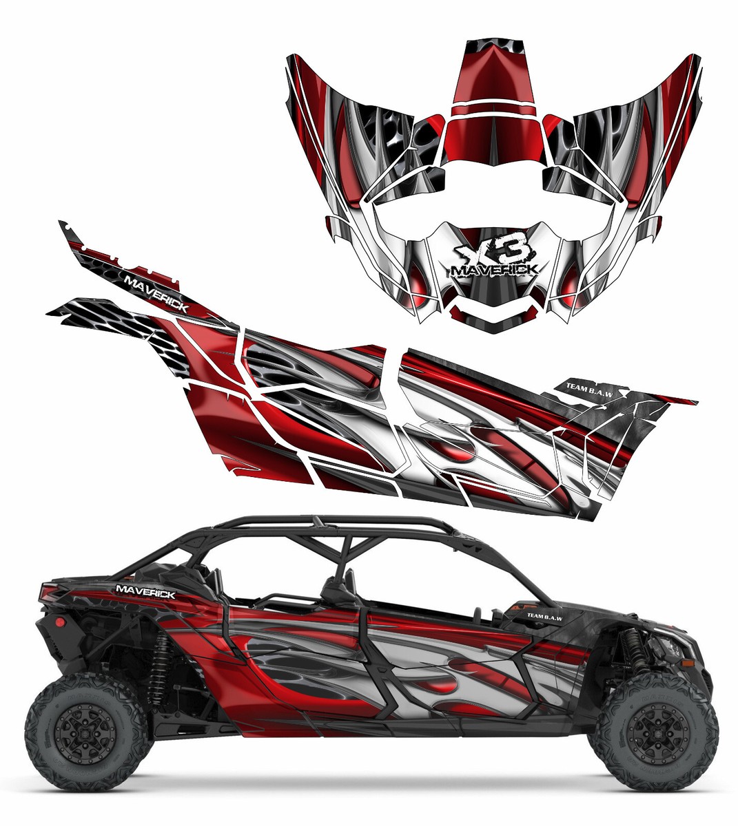 MAC 4 4x4 graphics kit on a Can-Am Maverick X3