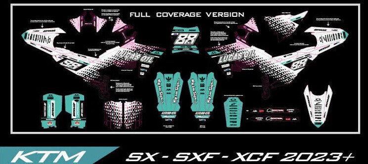 SX SXF XCF LOS ANGELES II graphics kit on a KTM