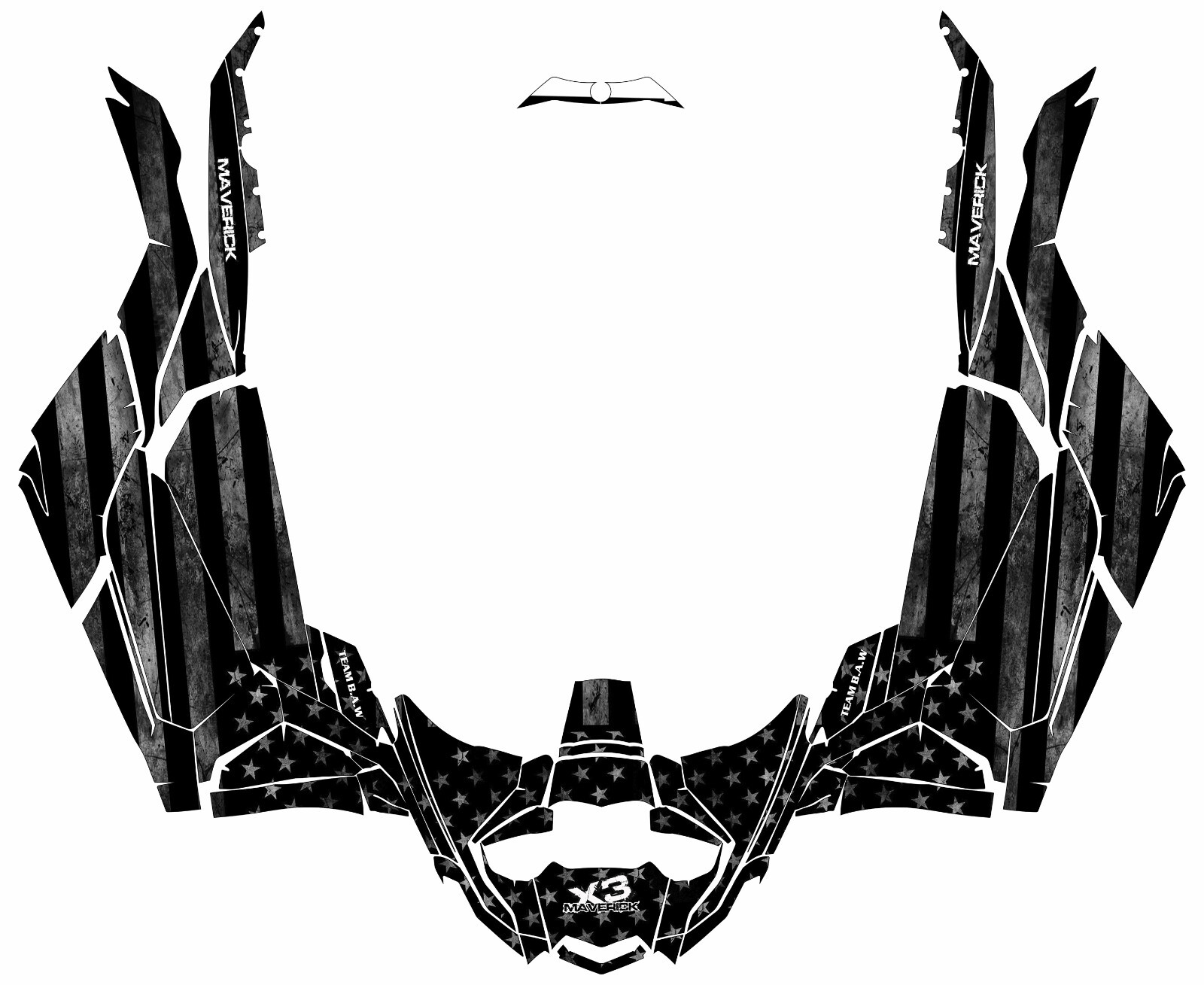2 4x4 Flag graphics kit on a Can-Am Maverick X3