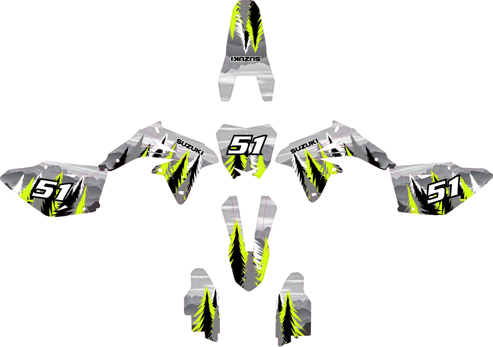 CRF 450R 450 R graphics kit on a Honda CRF450R