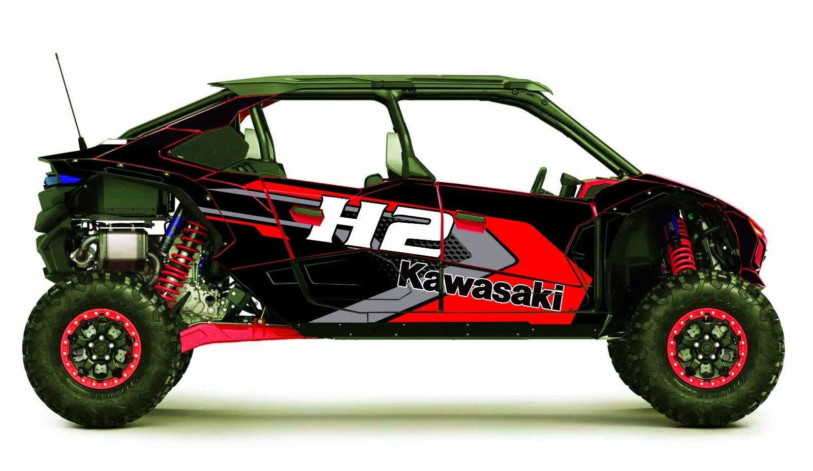 H2 5 H2-D6 graphics kit on a Kawasaki Teryx