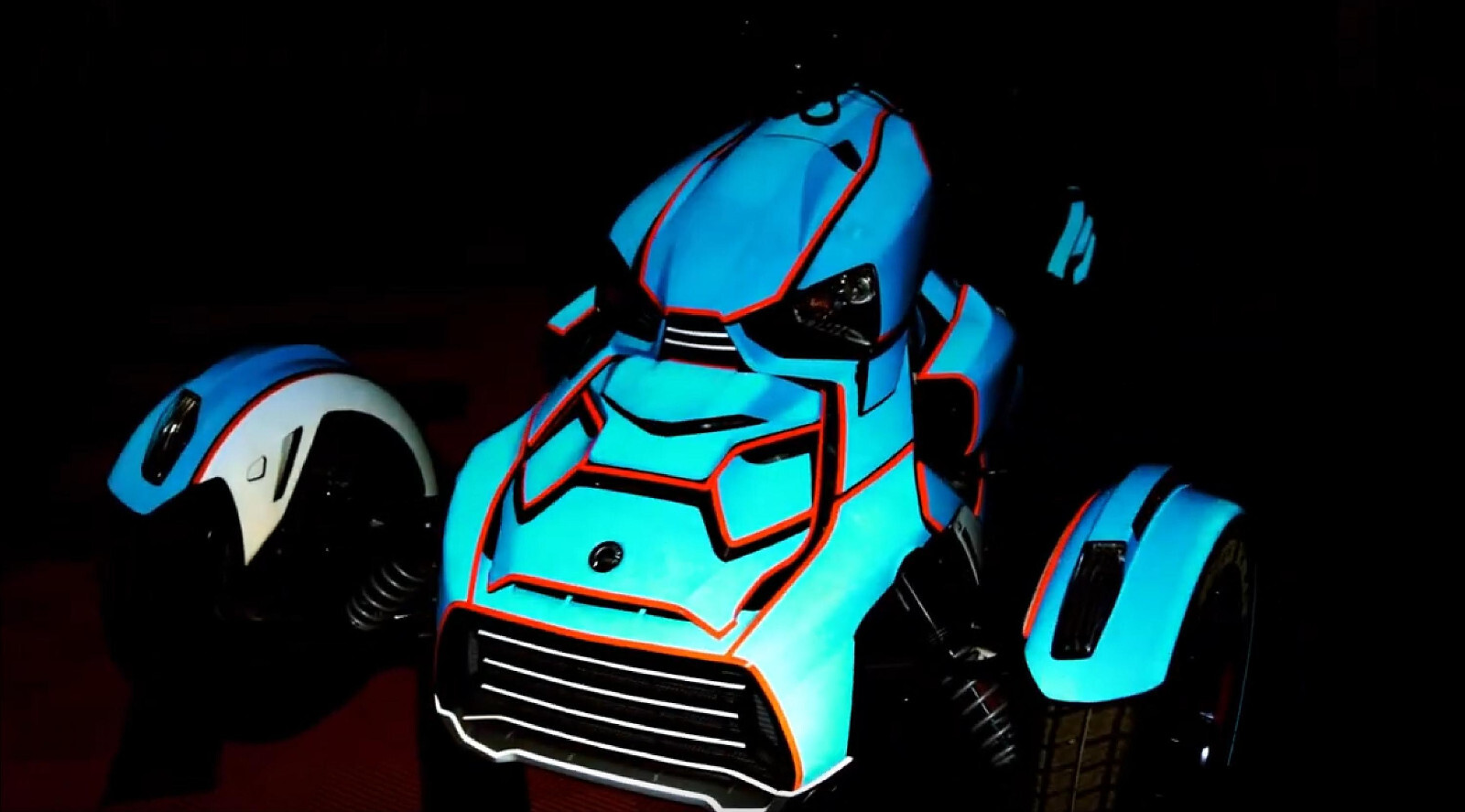Reflective graphics kit on a Can-Am Ryker