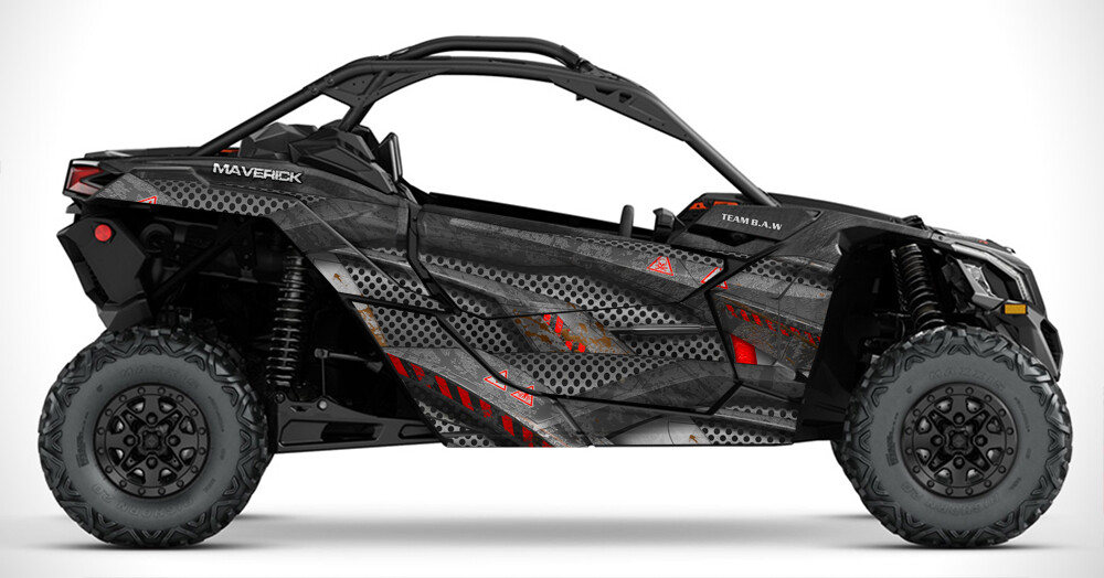 Body Armor graphics kit on a Can-Am Maverick X3