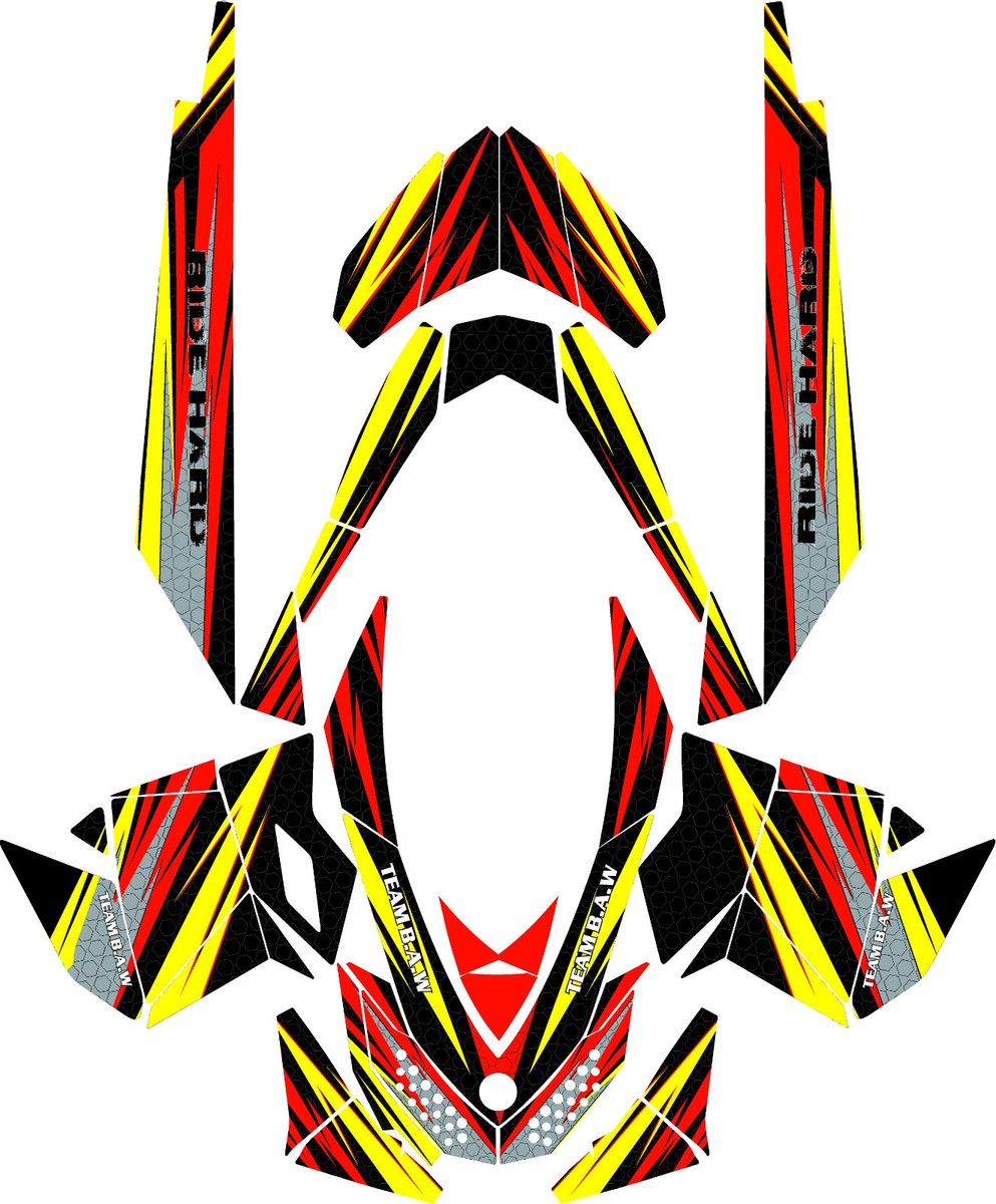 S1 graphics kit on a Ski-Doo REV XM