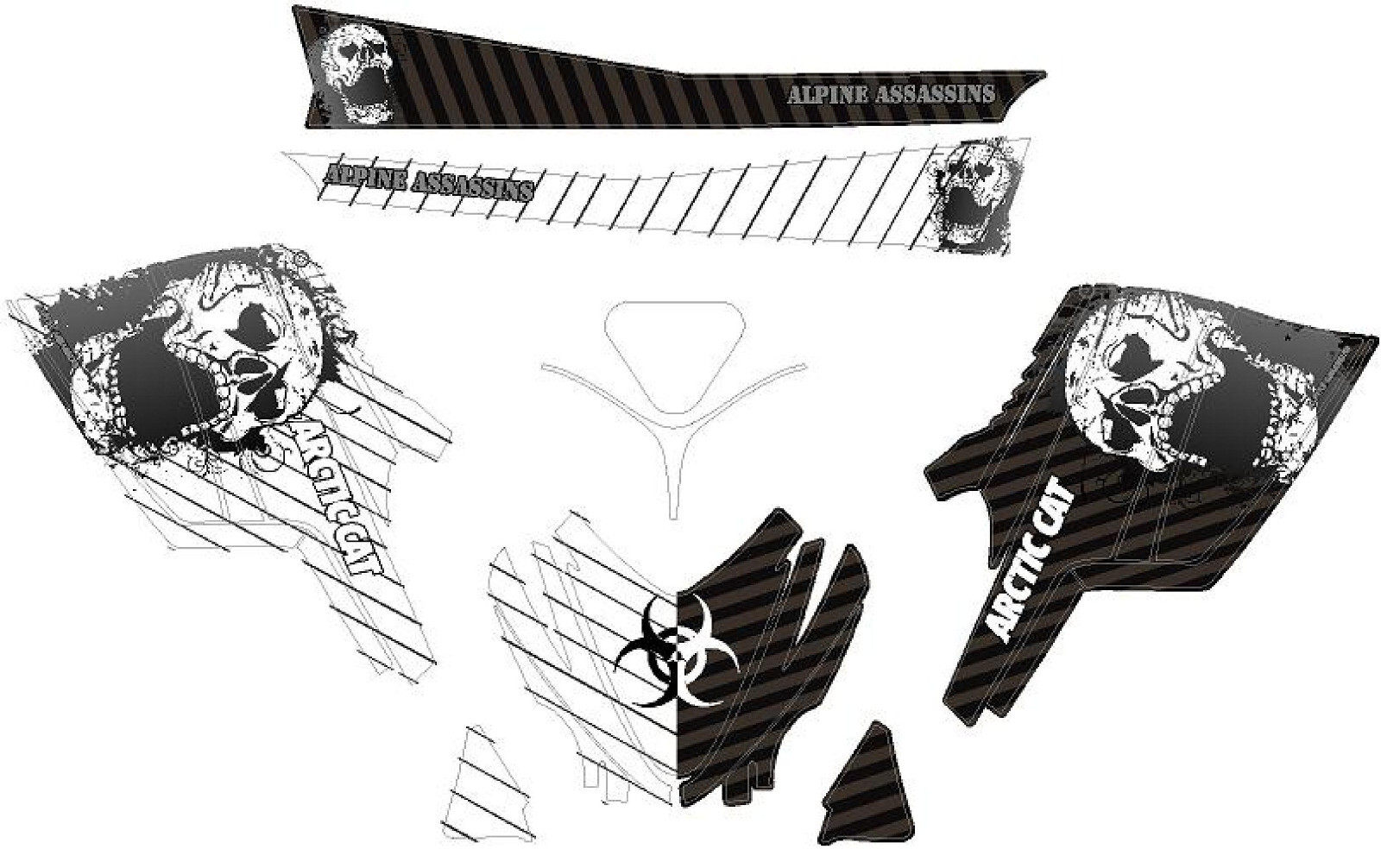 Custom graphics kit on a Arctic Cat Arctic Cat Snowmobile