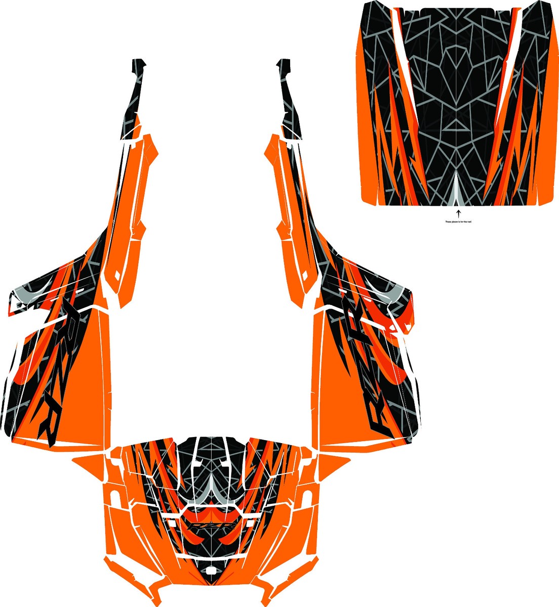 24+ UTV CUSTOM graphics kit on a Polaris RZR XP 1000