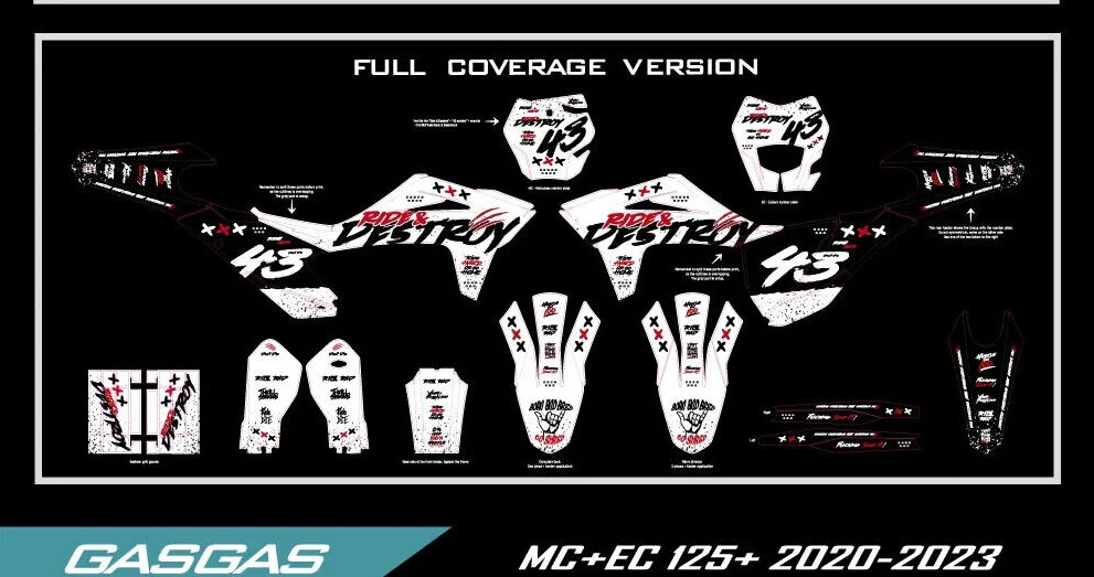 ATLANTA graphics kit on a GasGas MC / EC / ES / SM